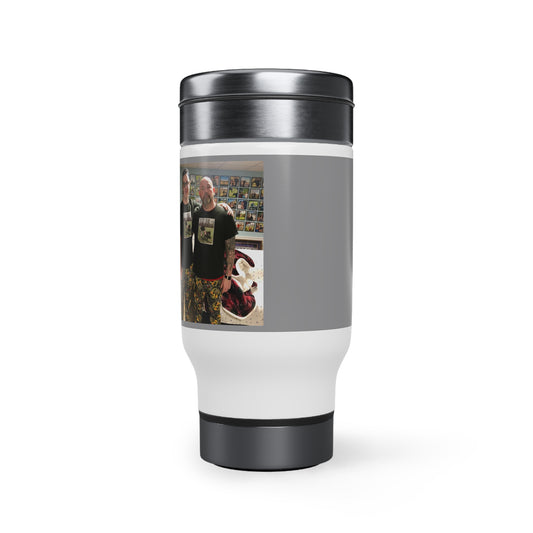 Never Say Die Stainless Steel Travel Mug with Handle, 14oz